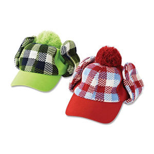 Ugly Sweater Warm Plaid Trucker Hat Set
